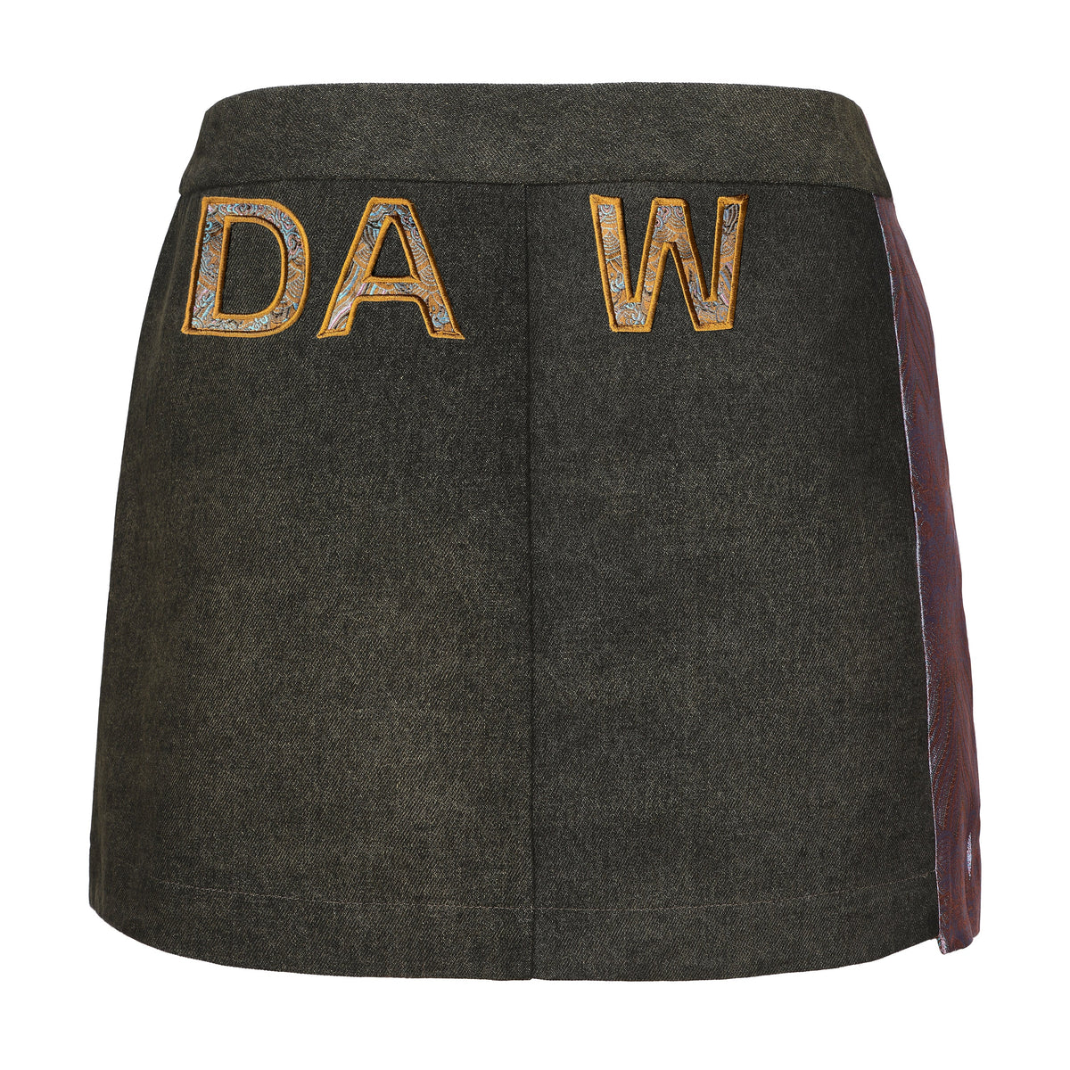 Dan Denim Patch Mini Skirt