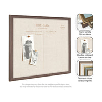 Framed Fabric Pinboard Linen Vintage Post Card Wall Organization