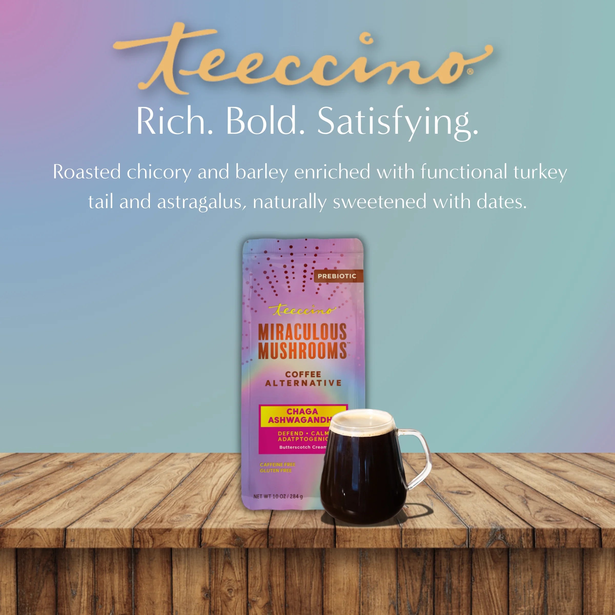 Chaga Ashwagandha Butterscotch Cream Mushroom Herbal Coffee