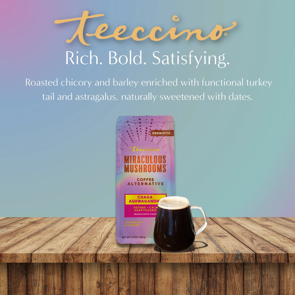 Chaga Ashwagandha Butterscotch Cream Mushroom Herbal Coffee