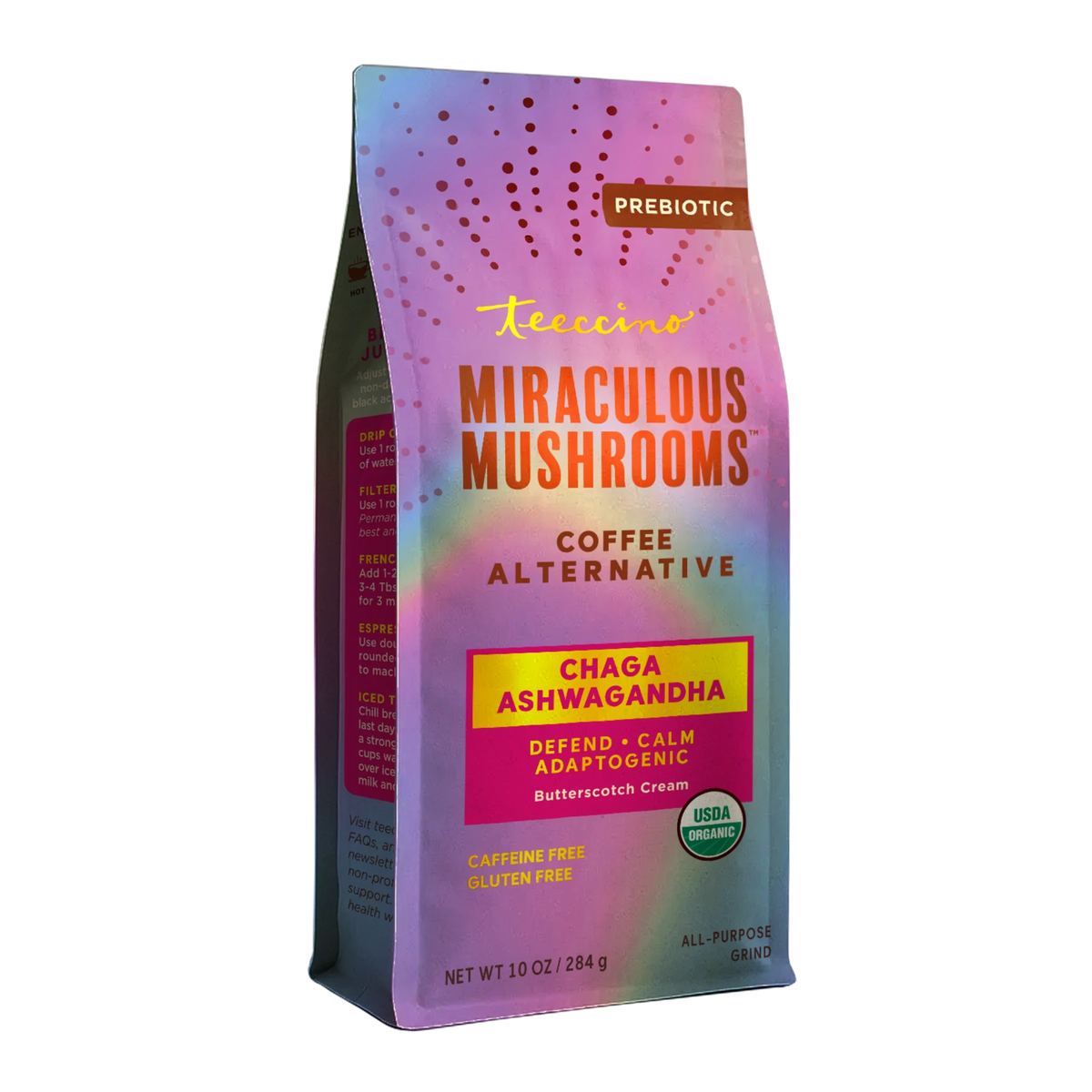 Chaga Ashwagandha Butterscotch Cream Mushroom Herbal Coffee