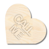 NEW Unfinished Wood Layered Conversation Heart Shelf Sitter | 6" Wide| 1/2" and 1/4" Wood | Wood Craft DIY