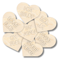 NEW Unfinished Wood Layered Conversation Heart Shelf Sitter | 6" Wide| 1/2" and 1/4" Wood | Wood Craft DIY