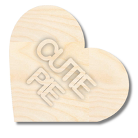 NEW Unfinished Wood Layered Conversation Heart Shelf Sitter | 6" Wide| 1/2" and 1/4" Wood | Wood Craft DIY