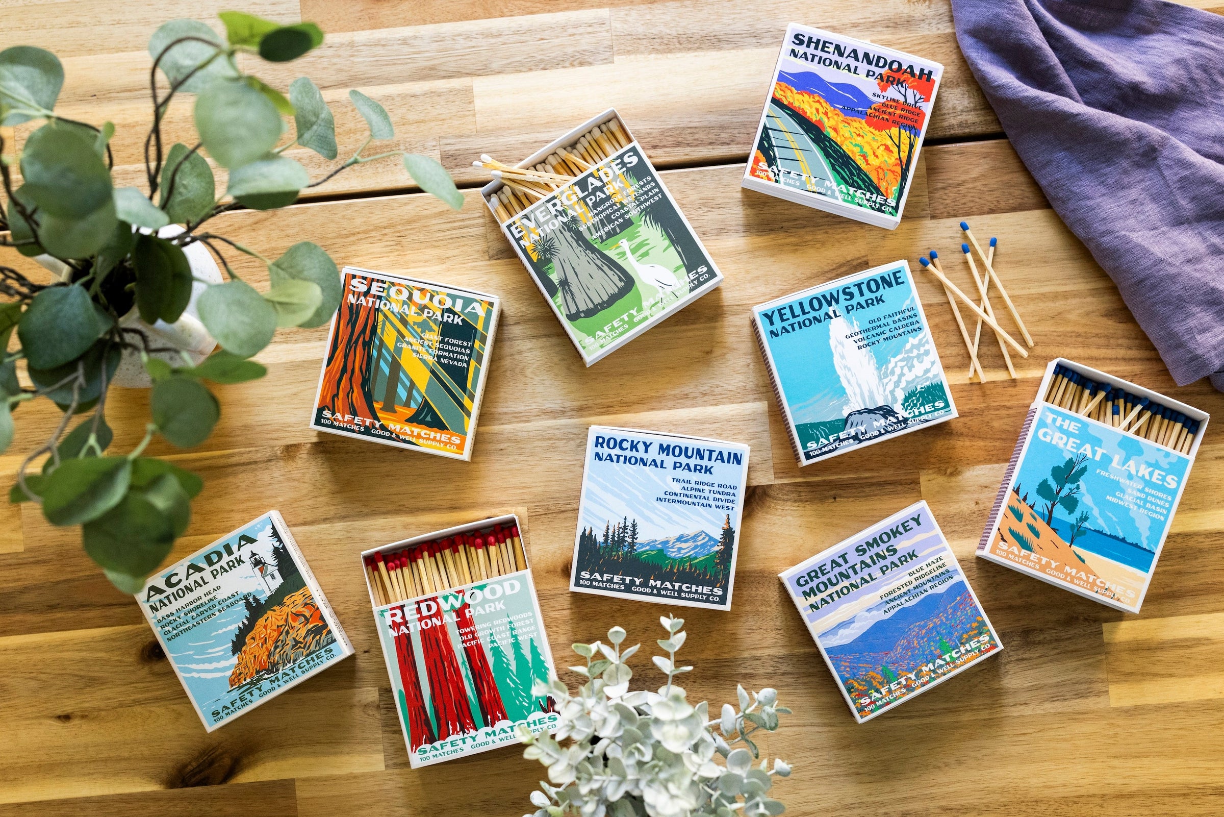 Great Smoky Mountains Vintage National Park Cabin Matches