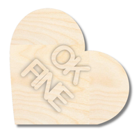 NEW Unfinished Wood Layered Conversation Heart Shelf Sitter | 6" Wide| 1/2" and 1/4" Wood | Wood Craft DIY