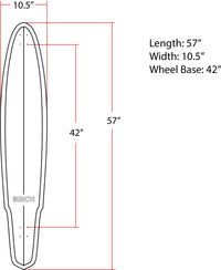 BIRCH 57" SHAKER Longboard Cruiser Skateboard - Complete Setup or Deck Only