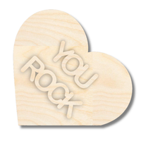 NEW Unfinished Wood Layered Conversation Heart Shelf Sitter | 6" Wide| 1/2" and 1/4" Wood | Wood Craft DIY