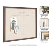 Framed Fabric Pinboard Linen Vintage Post Card Wall Organization