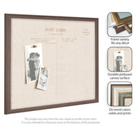 Framed Fabric Pinboard Linen Vintage Post Card Wall Organization